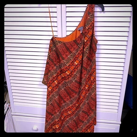 New Vince Camuto Tigerlily Serengeti Dress beautiful bohemian one shoulder neck - Picture 1 of 10